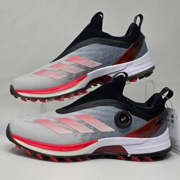 adidas Adizero ZG BOA Spikeless Golf Shoes White Red IH9896 Men's Size 11 New